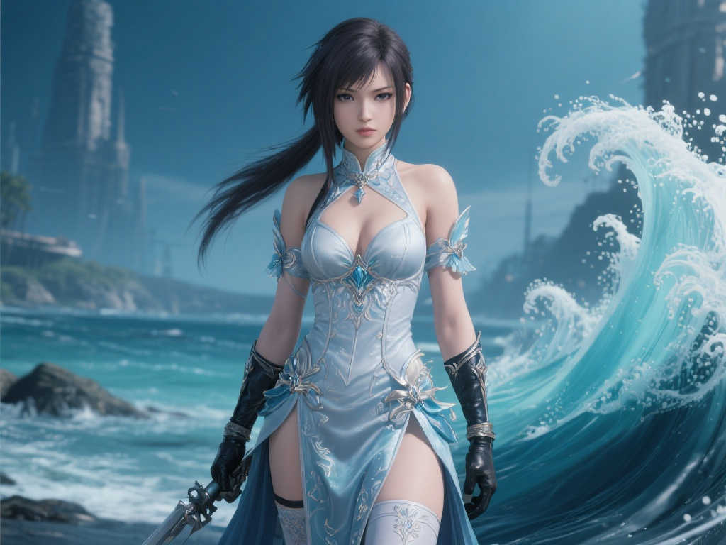 《最终幻想7：重生》蒂法潮汐女神装Mod：绝美风采令人惊叹！